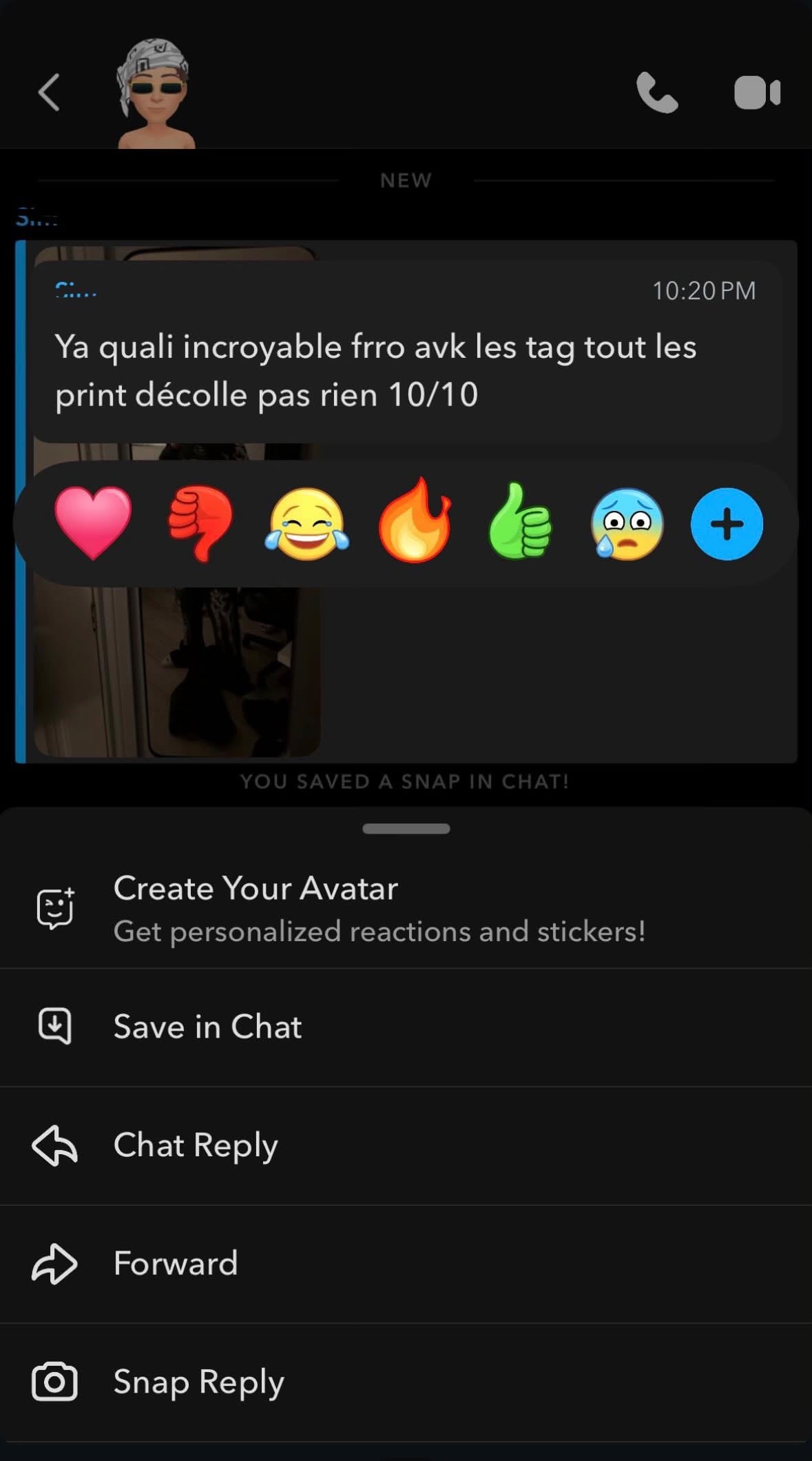 Message from a customer