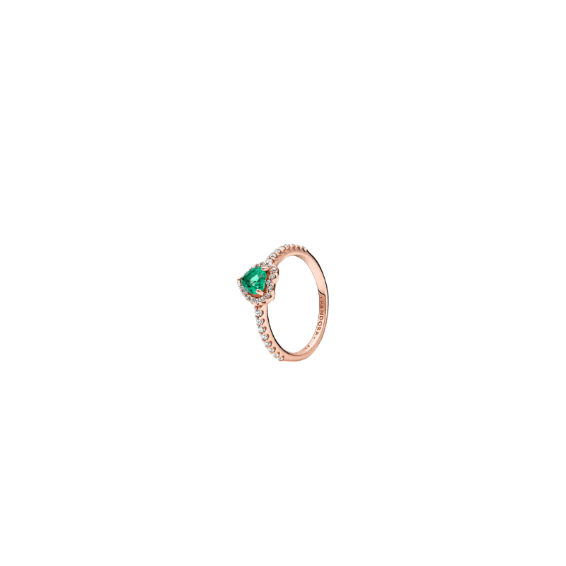 Rose Gold Green Heart