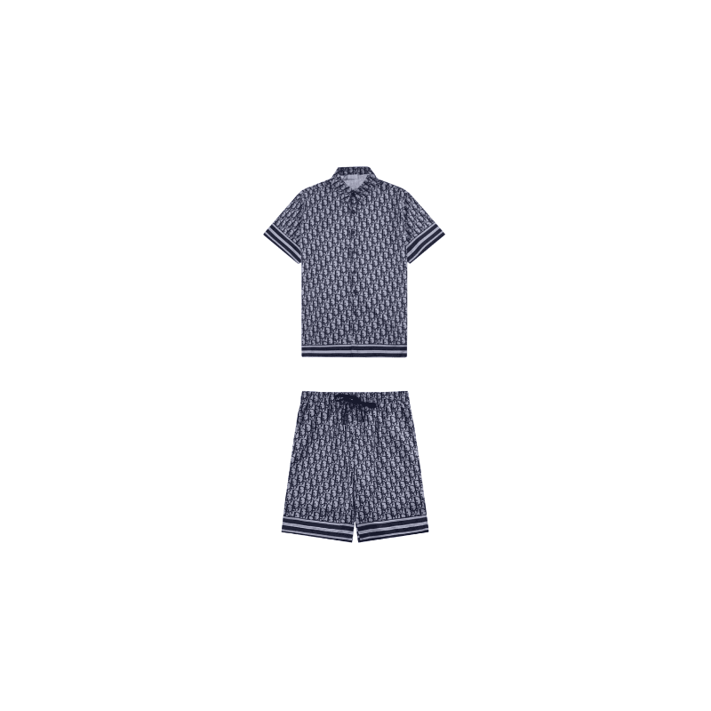 Dior Monogram Slik Short Set  — Black